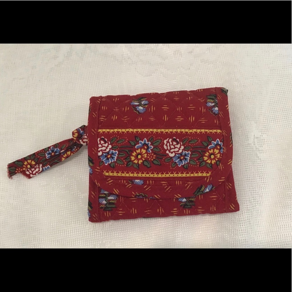 Vera Bradley Provincial Red Vintage Pocket Wallet